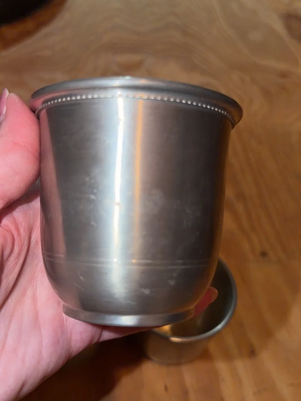 Set of 4 Salisbury Pewter mint julep cups.